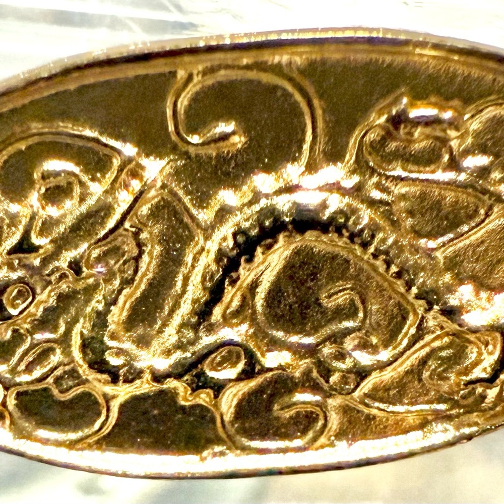 90s 00s Gold & Sodalite-style blue gemstone Necklace 3 in 1 layered. - Picture 5 of 7